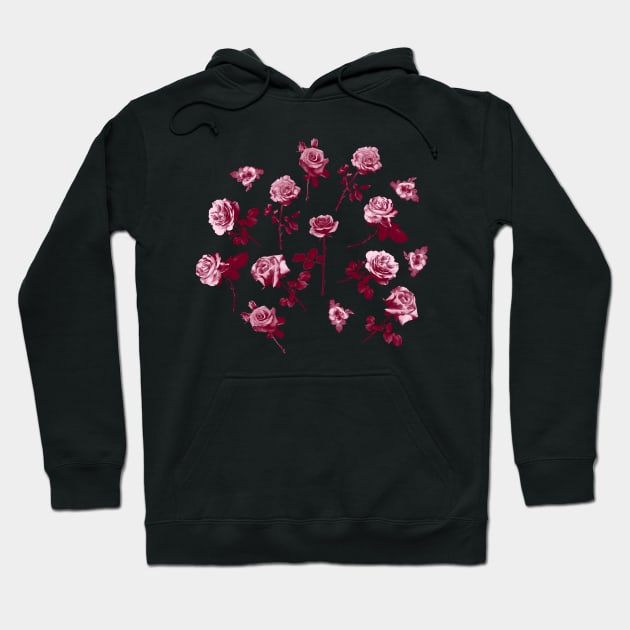 Pink Roses Hoodie by zeljkica